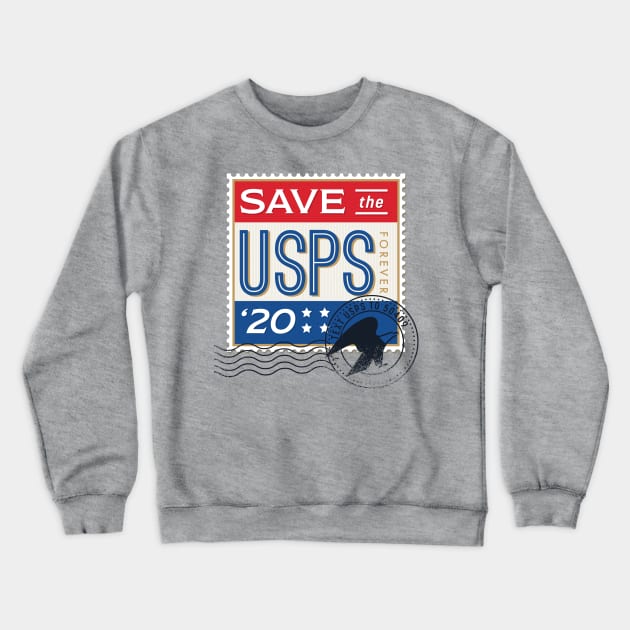 SAVE THE USPS Crewneck Sweatshirt by Lucie Rice Illustration and Design, LLC